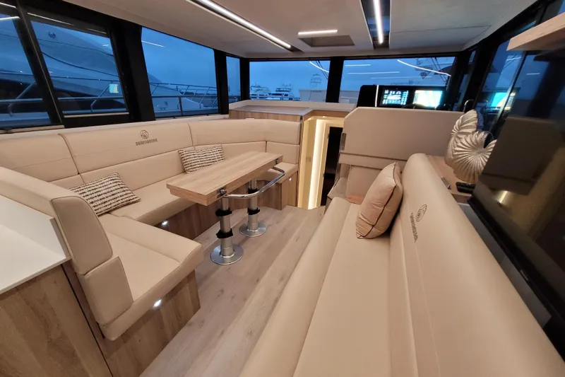 Slide: The Image of Luxurious interior of 2026 Cobra Yachts Seamaster 45 with elegant seating and modern design. - 27
