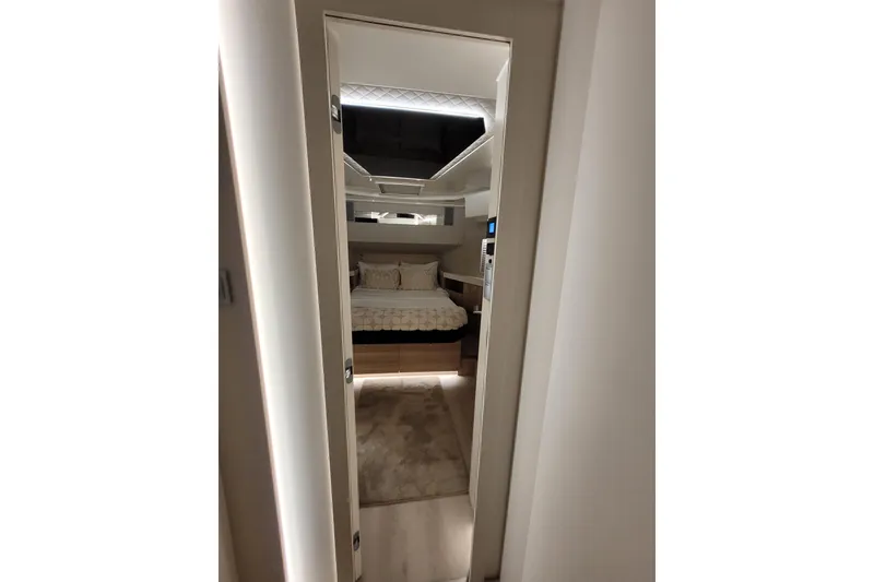 Slide: The Image of Interior view of 2026 Cobra Yachts Seamaster 45, featuring a luxurious bedroom. - 41