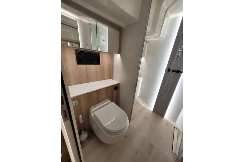 Slide: The Image of Modern bathroom in 2026 Cobra Yachts Seamaster 45, featuring sleek design and efficient layout. - 60