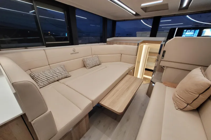 Slide: The Image of Luxurious interior of 2026 Cobra Yachts Seamaster 45 with elegant seating and modern design. - 64