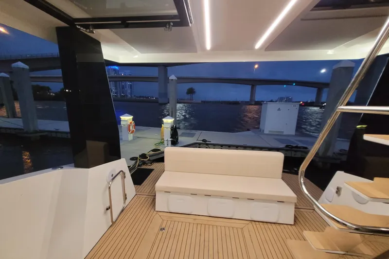 Slide: The Image of Luxury Cobra Yachts Seamaster 45 interior with waterfront view, 2026 model. - 67