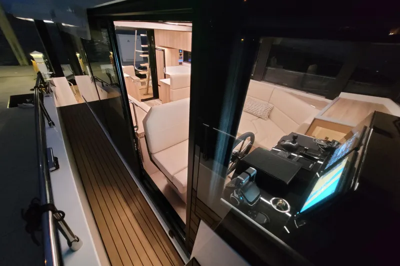 Slide: The Image of Luxurious interior of 2026 Cobra Yachts Seamaster 45, featuring modern design and advanced navigation. - 75