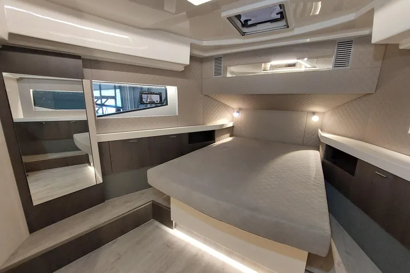 Slide: The Image of Luxurious interior of 2026 Cobra Yachts Seamaster 45, featuring modern design and spacious cabin. - 77