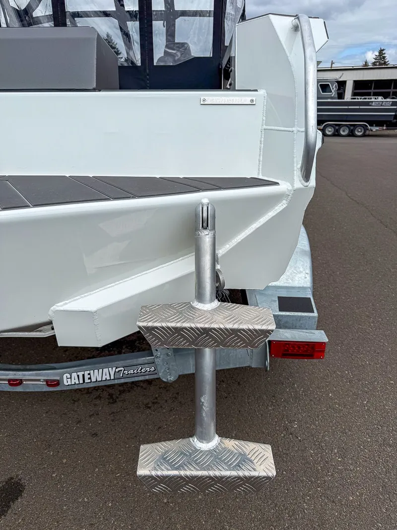 Slide: The Image of Stabicraft 2050 Treker 2026 on trailer, rear detail view. - 22