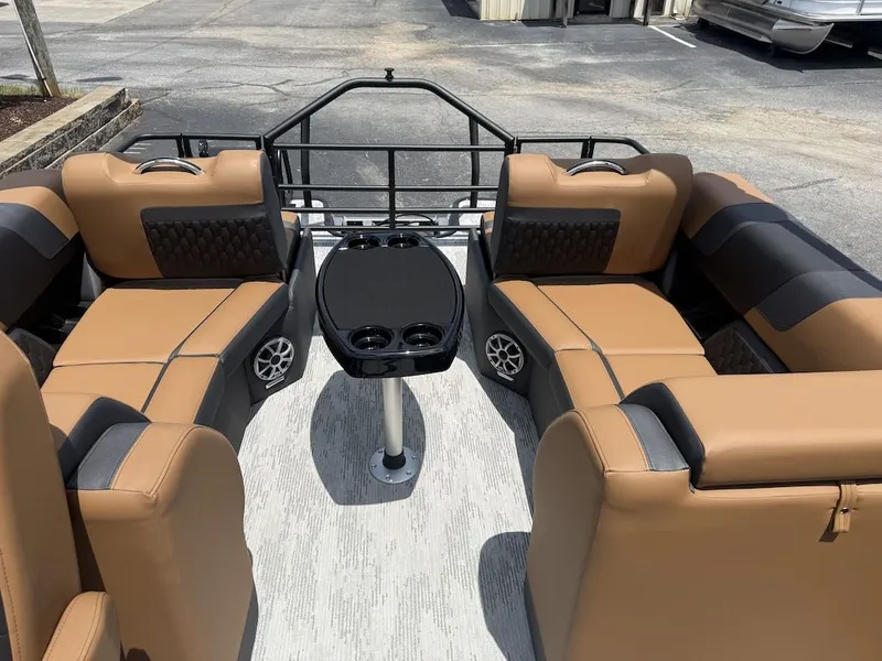 Slide: The Image of Interior of 2026 Sylvan L-3 LZ DH with luxurious seating. - 13
