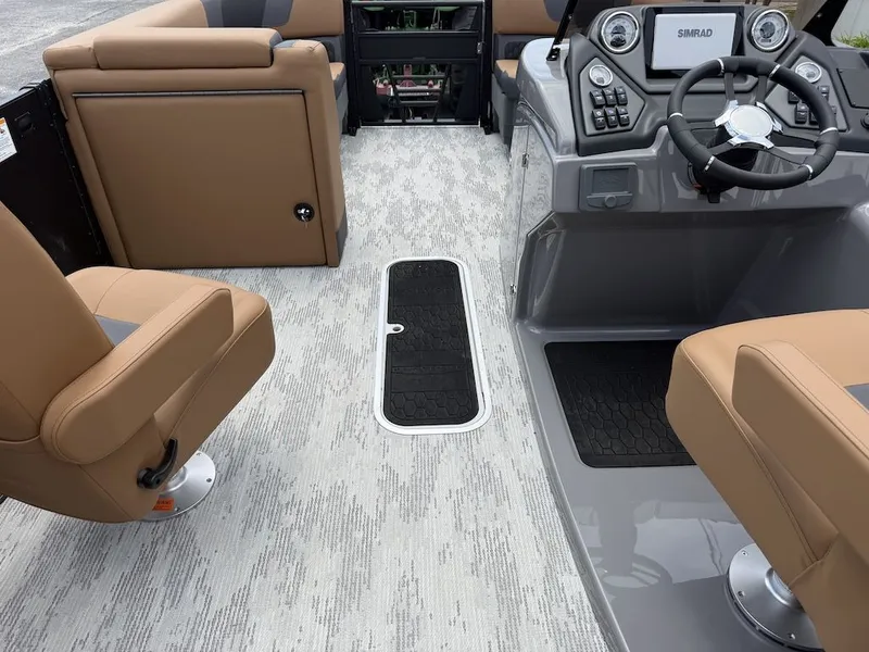 Slide: The Image of Interior of 2026 Sylvan L-3 LZ DH with steering wheel and seats. - 21
