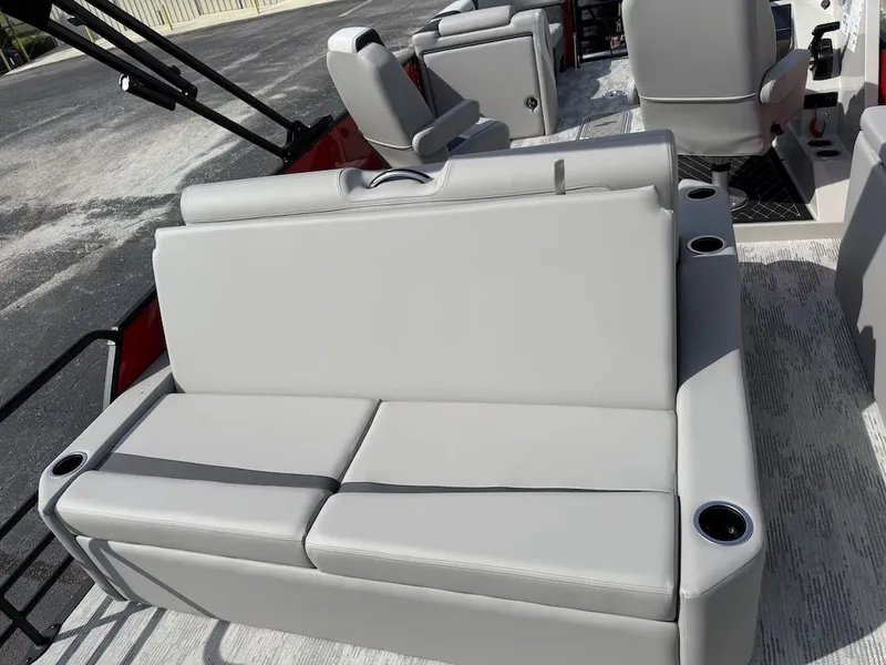 Slide: The Image of Interior of 2026 Starcraft SLS 3 Q DH with gray seating. - 11