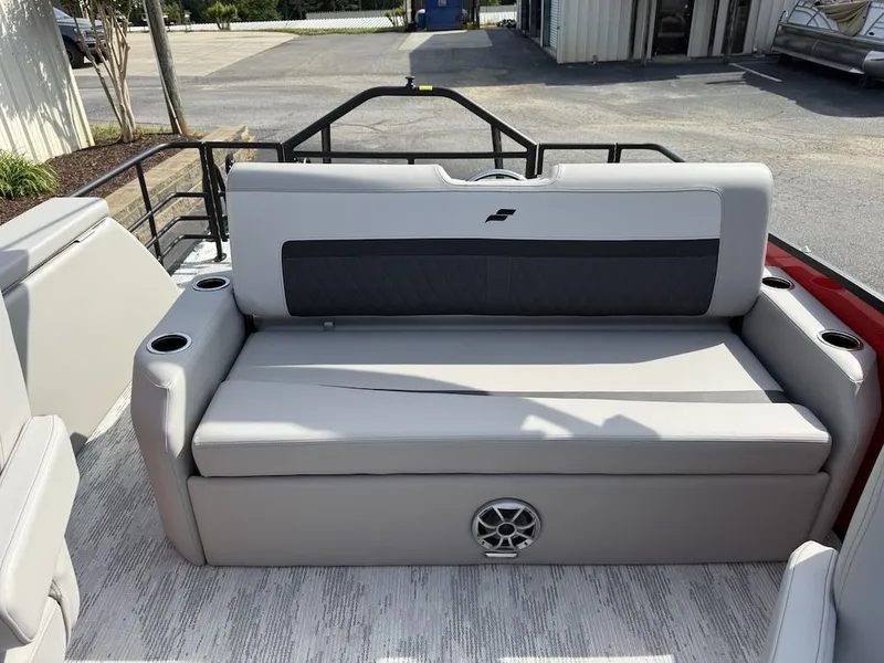 Slide: The Image of 2026 Starcraft SLS 3 Q DH boat seat with speaker. - 8