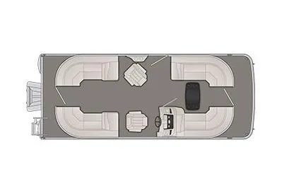 Slide: The Image of Manufacturer Provided Image: Top view of 2020 Bennington SX 22 SSRX pontoon boat layout. - 25