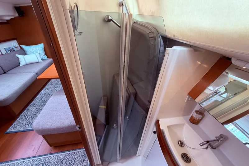 Slide: The Image of Vitrifrigo control panel inside a 2009 Beneteau Oceanis 40 yacht refrigerator. - 63