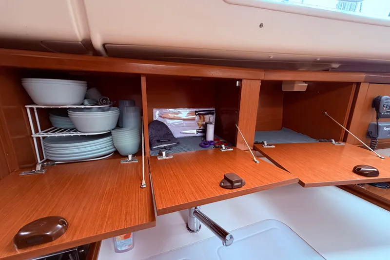 Slide: The Image of ample storage in the galley - 86