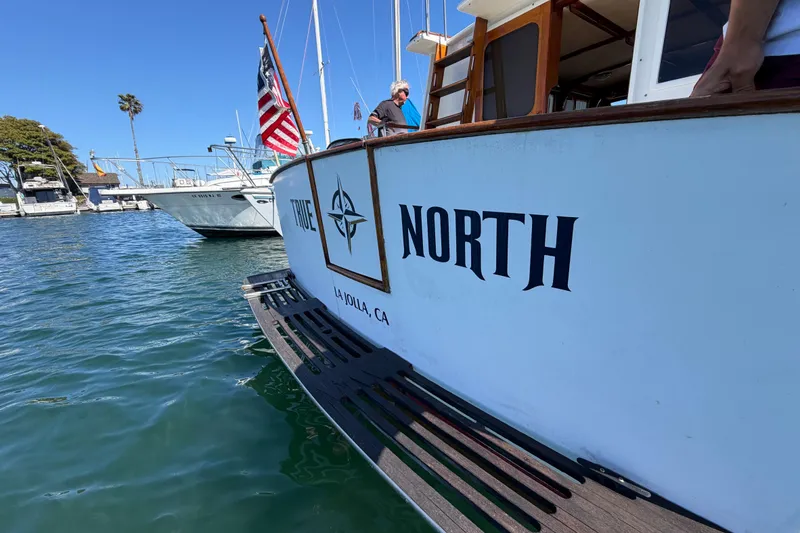 Slide: The Image of 1982 Lien Hwa 31 boat named "True North" docked in La Jolla, CA. - 10