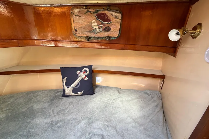 Slide: The Image of Cozy cabin interior of 1982 Lien Hwa 31 boat with nautical decor. - 47