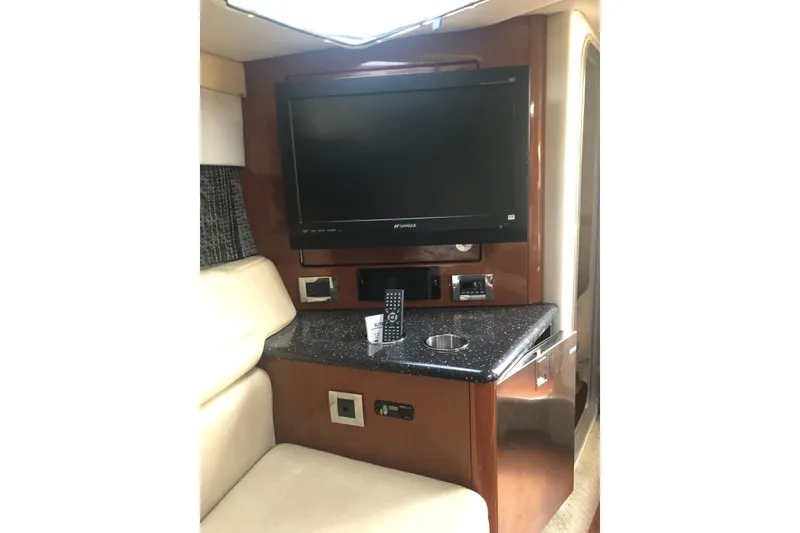 Slide: The Image of Interior of 2009 Formula 350 Sun Sport with TV and countertop. - 10