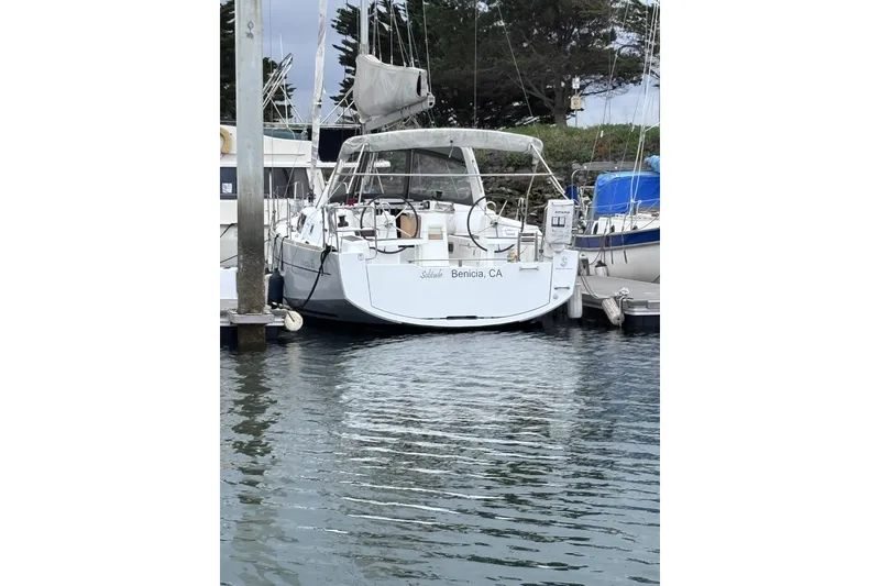 Slide: The Image of 2015 Beneteau Oceanis 35 sailboat docked in marina, Benicia, CA. - 9