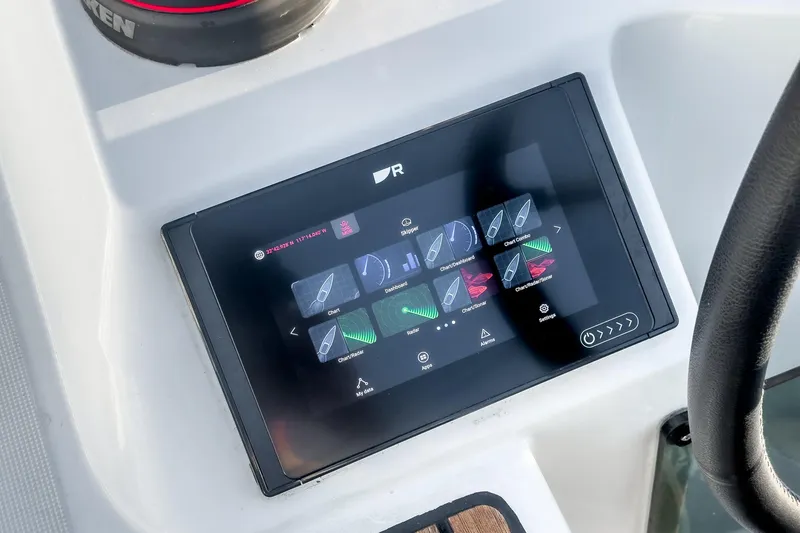Slide: The Image of Touchscreen control panel on 2022 Jeanneau Sun Odyssey 349 sailboat. - 45