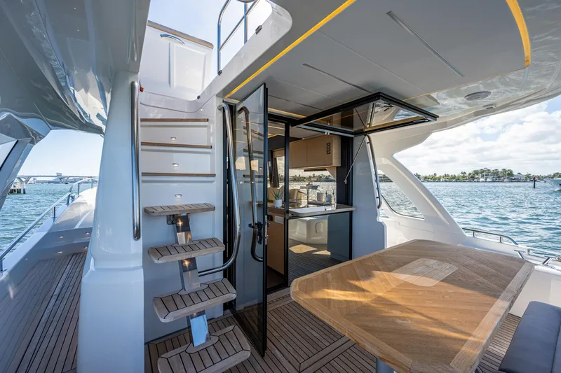 Slide: The Image of Greenline 45 Fly 2022 yacht with modern interior and sea view. - 22