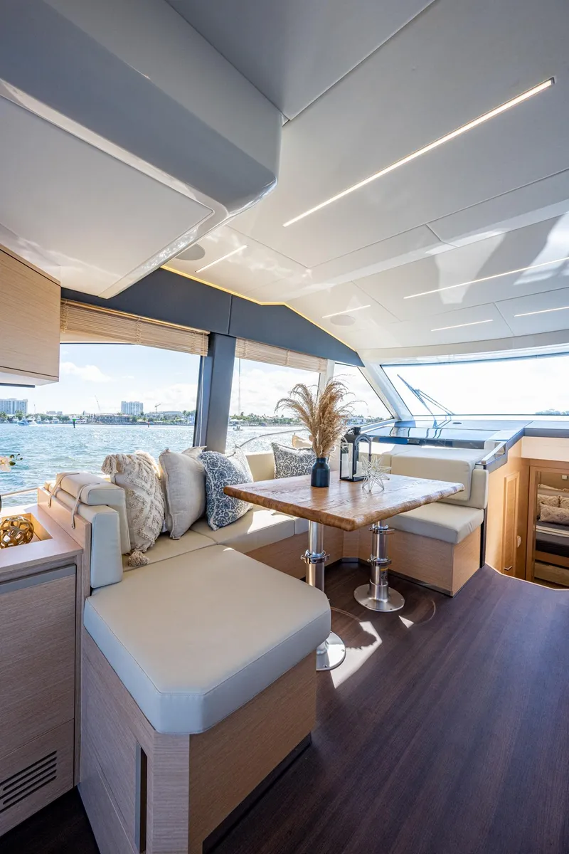 Slide: The Image of Interior of Greenline 45 Fly yacht, 2022 model, featuring modern design. - 46