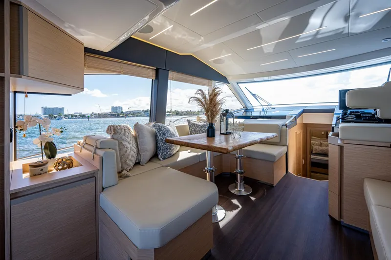 Slide: The Image of Interior of 2022 Greenline 45 Fly yacht with modern design. - 47