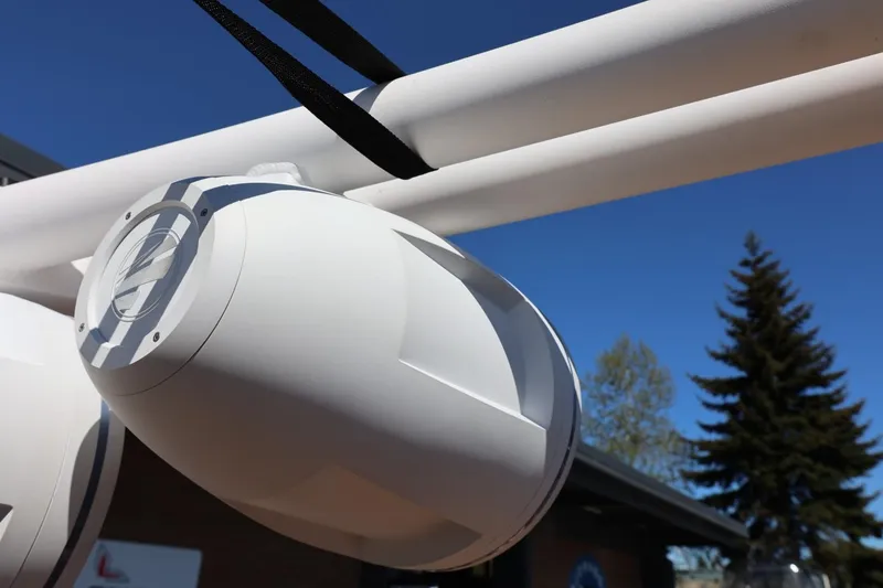 Slide: The Image of Close-up of 2022 Tigé 25ZX boat speaker against clear blue sky. - 55