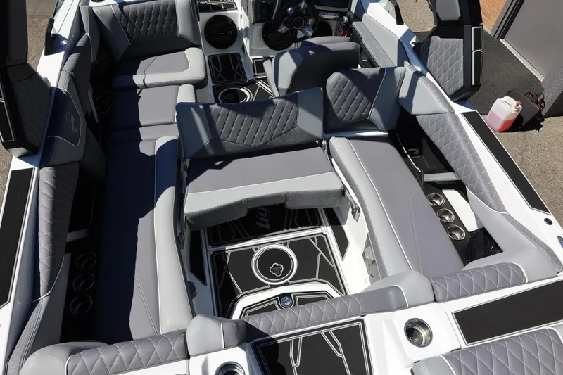 Slide: The Image of Luxurious interior of 2026 Tigé Z3 boat with quilted seating and modern design. - 32