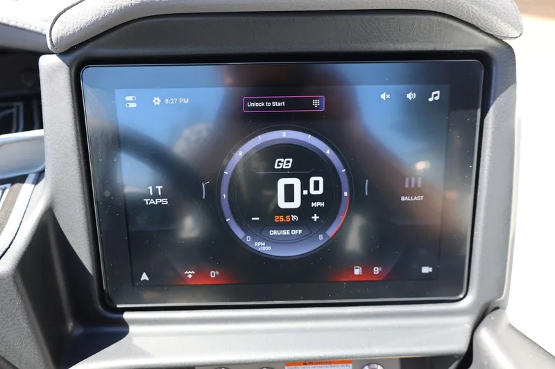 Slide: The Image of Dashboard display of 2026 Tigé Z3 boat showing speed and control settings. - 45