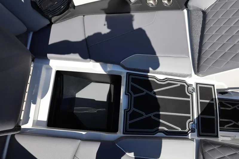 Slide: The Image of Interior of 2026 Tigé Z3 boat with sleek seating and storage compartments. - 55