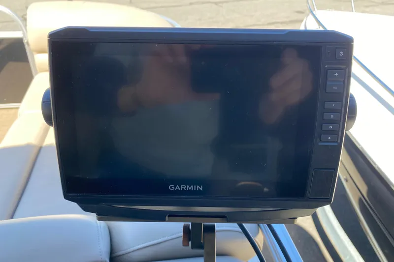 Slide: The Image of Garmin display on 2021 Sun Tracker Party Barge 22 DLX pontoon boat. - 13