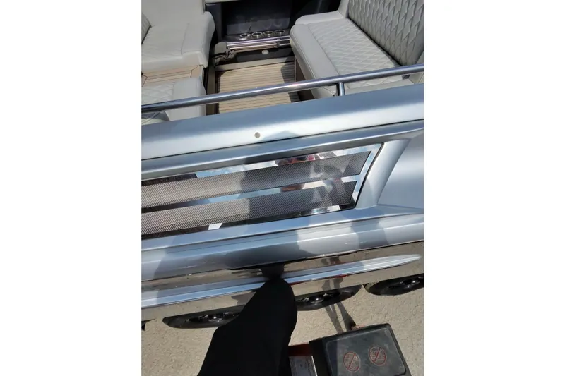 Slide: The Image of Interior view of a 2017 Monte Carlo 420 boat with luxurious seating. - 41