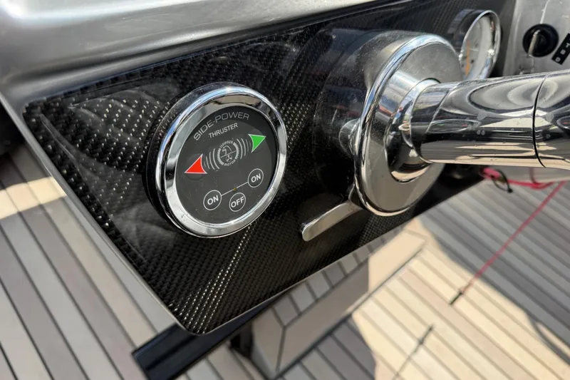 Slide: The Image of Control panel of a 2017 Monte Carlo 420 yacht with side-power thruster. - 49
