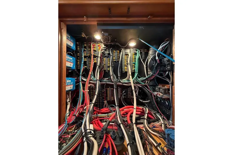 Slide: The Image of 1997 Taswell 50 New wiring for solar system. - 37