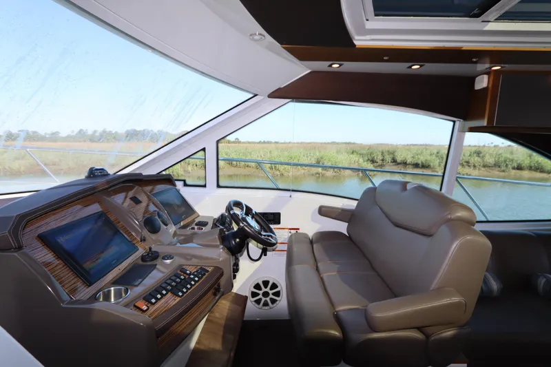 Slide: The Image of Interior of 2015 Cruisers Yachts 45 Cantius with modern cockpit. - 13