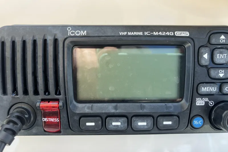 Slide: The Image of Icom VHF Marine IC-M424G GPS radio on 2019 Grady-White Freedom 235 boat. - 15