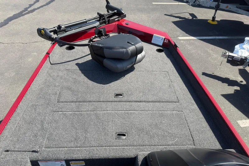 Slide: The Image of 2026 Crestliner 1700 Storm boat deck with seating and trolling motor. - 3