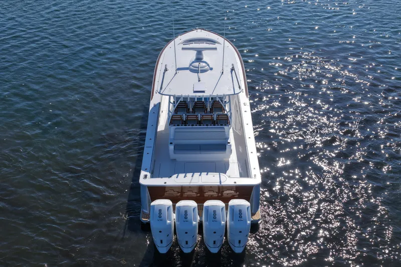 Slide: The Image of 2026 Valhalla Boatworks V-46 with quad engines on sparkling water. - 17