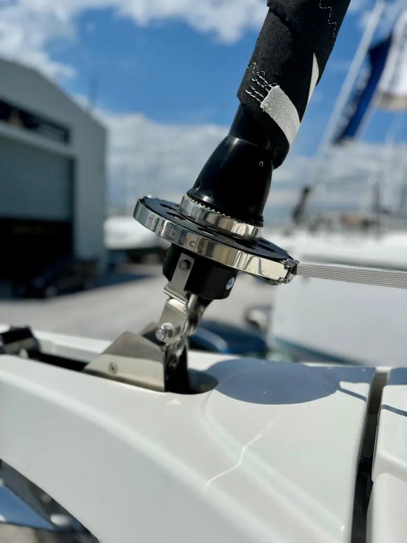 Slide: The Image of Close-up of Jeanneau Sun Odyssey 380 sailboat, 2023 model. - 5