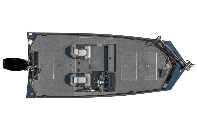 Slide: The Image of Manufacturer Provided Image: Top view of 2026 Crestliner 1700 Storm fishing boat with dual seats and steering console. - 13