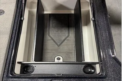 Slide: The Image of 2024 Nitro Z20 XL Pro storage compartment with sleek black interior design. - 7