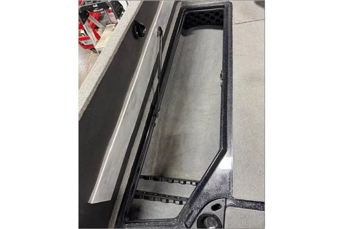 Slide: The Image of 2024 Nitro Z20 XL Pro boat storage compartment with sleek design and ample space. - 8