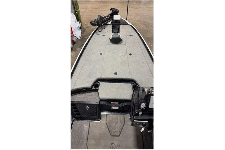 Slide: The Image of 2024 Nitro Z20 XL Pro boat deck with advanced navigation equipment. - 9