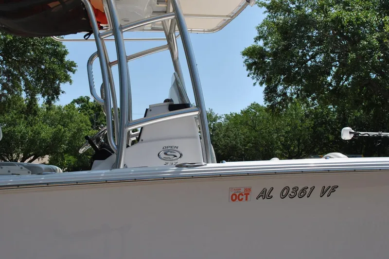 Slide: The Image of 2020 Sportsman Open 232 Center Console boat with registration number AL 0361 VF. - 6
