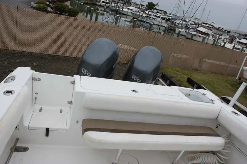 Slide: The Image of Trailer brake system on a 2012 Sea Hunt Gamefish 27 Forward Seating boat trailer. - 13