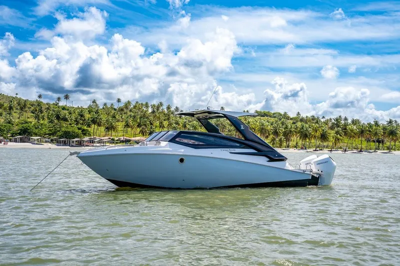 Slide: The Image of 2024 L'acqua Royale LR280 GRAN CABRIO boat near tropical beach. - 3