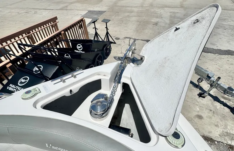 Slide: The Image of L'acqua Royale LR280 GRAN CABRIO 2024 anchor compartment and accessories. - 34