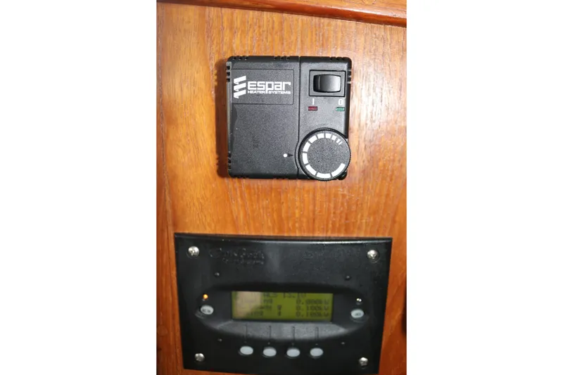 Slide: The Image of Thermostat controls on wooden panel in 1990 Cooper Prowler Sedan interior. - 37