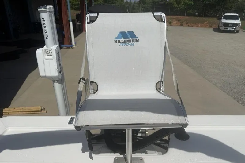 Slide: The Image of Millennium Pro-M seat on 2021 Sea Born FX21 Bay boat with Minn Kota equipment. - 27