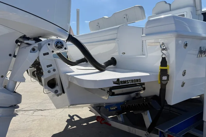 Slide: The Image of 2025 Bluewater 25t boat with Armstrong bracket and Yamaha outboard motor. - 3