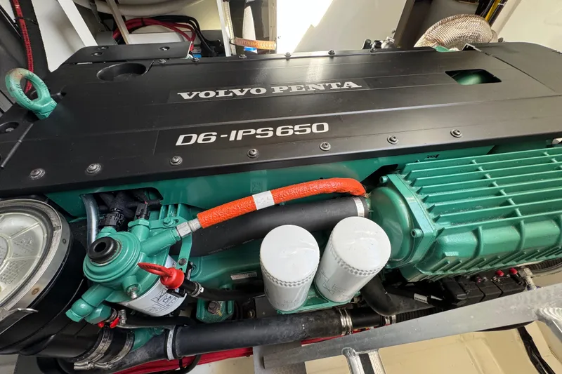 Slide: The Image of Volvo Penta D6-IPS650 engine in a 2020 Beneteau Monte Carlo 52 yacht. - 56