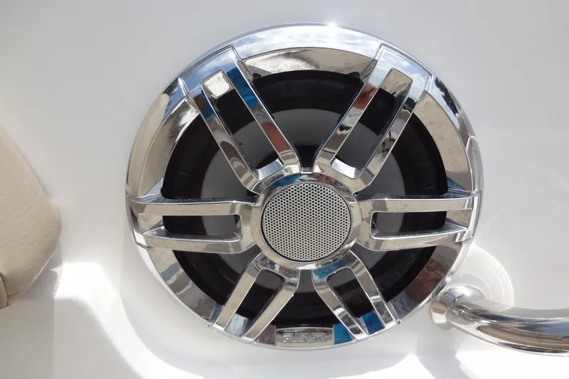 Slide: The Image of Chrome speaker grille on 2022 Hurricane SunDeck Sport 185 OB boat. - 20