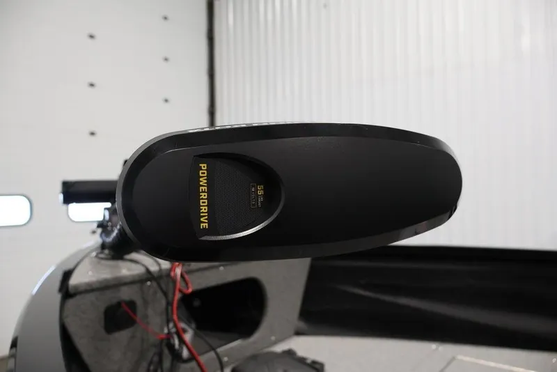 Slide: The Image of Close-up of PowerDrive motor on 2027 Crestliner 1650 Kodiak WT boat. - 18